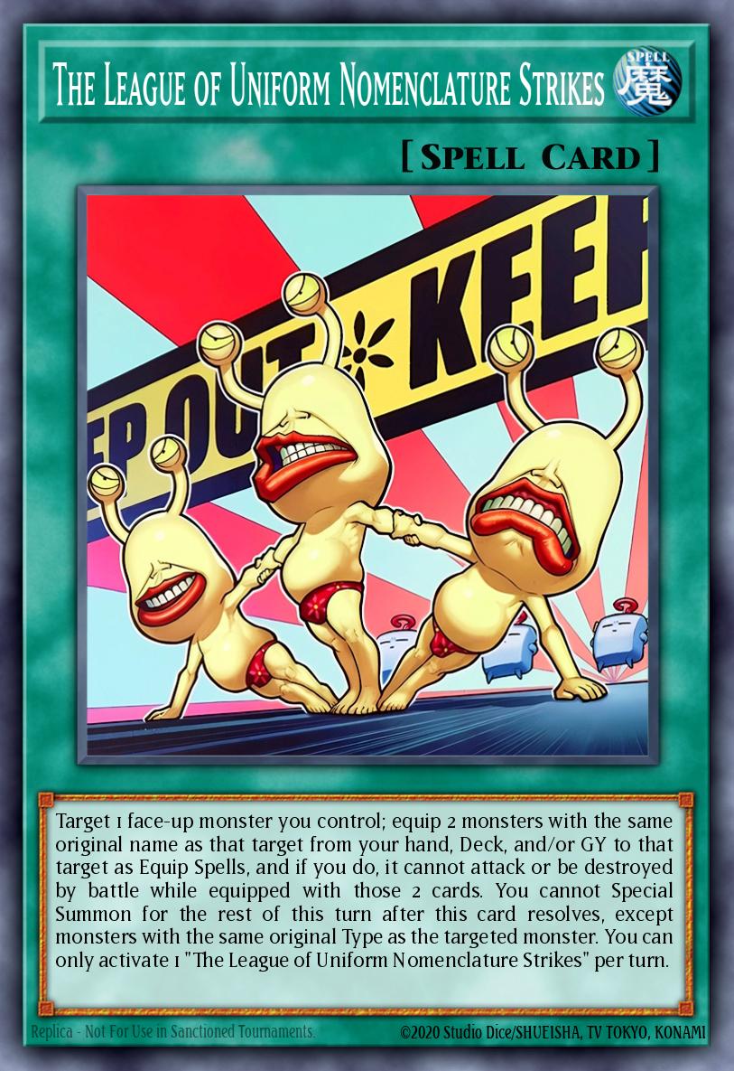 The League of Uniform Nomenclature Strikes